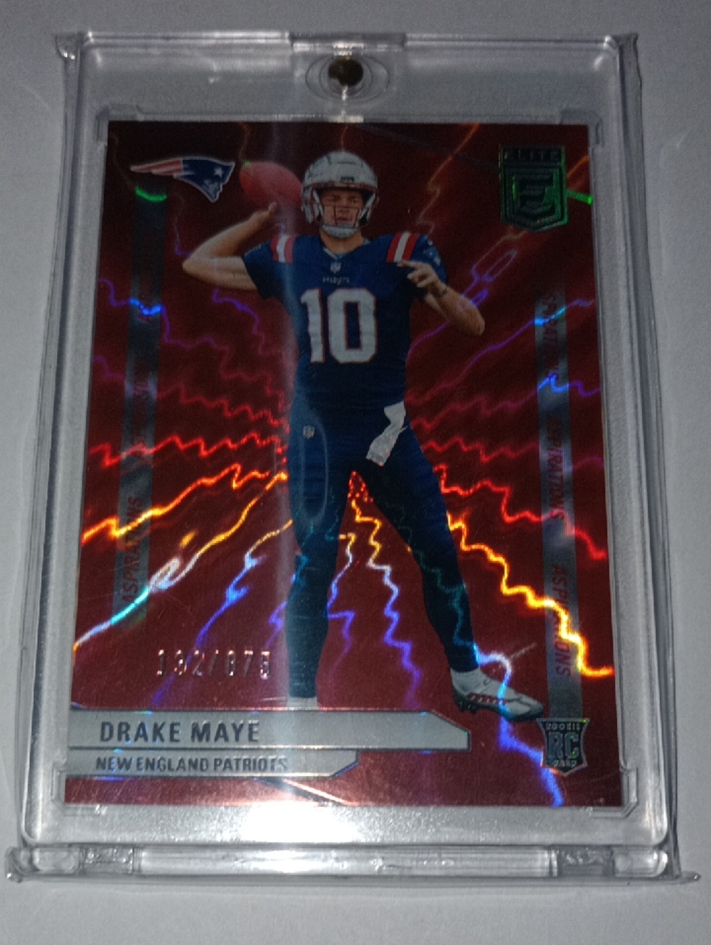 2024 Panini Drake Maye RC /875  Patriots Red Aspersions Shimmer 🔥🔥🔥